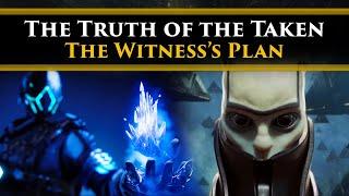 Destiny 2 Lore - To understand the Witnesss plan look at its minions. The Taken.