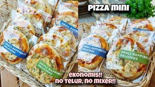 12 MINI PIZZA EMPUK DENGAN KEJU MOZARELLA LUMER NO TELUR NO MIXER IDE BAKULAN