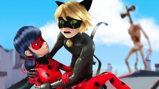 SIREN HEAD will attack the LADYBUG FANMADE ЧТО С ЛЕДИ БАГ?  СУПЕР КОТ В ШОКЕ...