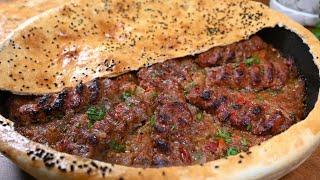 طبخة كفتة كباب سهلة ولذيذة مع الباذنجان المشوي An easy kofta kebab recipe with roasted eggplant