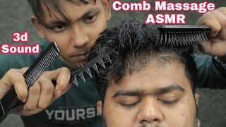 ASMR Comb Massage For Cure Insomnia  Soft Head Scratching With Comb And Neck Crack  3D Sound ASMR
