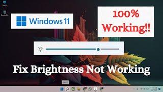 100% Working  Easily Fix Windows 11 Brightness Not Working  How to Fix  Learn With Sazzad