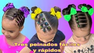 3  INCREÍBLES PEINADOS FÁCILES BONITOS Y RÁPIDOS PARA NIÑASPEINADOS PARA BEBÉS