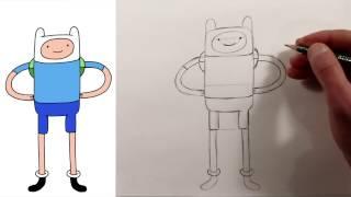 How to Draw FINN from ADVENTURE TIME EASY