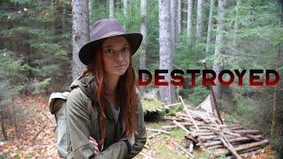 Insane secretly photographs me destroys my bushcraft camp and leaves a creepy message