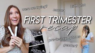 FIRST TRIMESTER RECAP  were we trying pre-test symptoms nausea body changes & birth plan