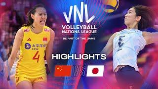  CHN vs.  JPN - Quarter Finals  Highlights  Womens VNL 2024