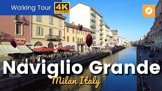 NAVIGLIO GRANDE Milan Italy  Video Walks 4K