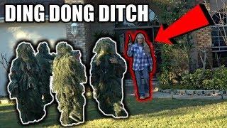 DING DONG DITCH IN GHILLIE SUITS PRANK what happened will blow your mind