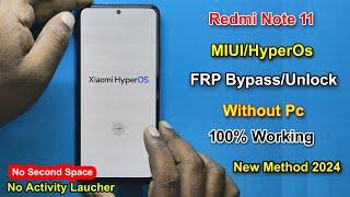 Redmi Note 11 HyperOs FRP Bypass Android 13  GmailGoogle Account Lock Remove Redmi Note 11