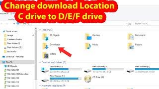 How to change download location windows 10