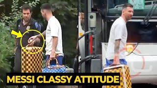 Humble MESSI refused to have his suitcase escorted after arriving in New Jersey ahead Chile game