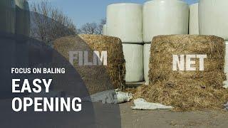 KUHN – FOCUS ON BALING  Opening round silage bales net versus film