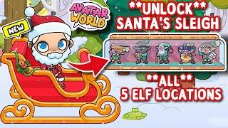 **UNLOCK** SANTAS SLEIGH ALL 5 ELF LOCATIONS IN AVATAR WORLD SECRETS UPDATE 