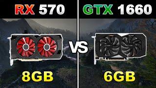 RX 570 Vs. GTX 1660  Ryzen 5 3600  12 Games Testados