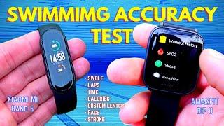 Swim Accuracy Test & Review of Xiaomi Mi Band 5 vs Amazfit Bip U  Pace - Stroke - SWOLF - Laps