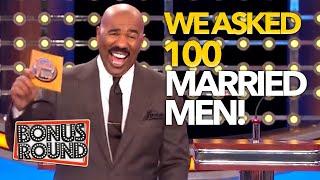 WE ASKED 100 MARRIED MEN Best & Funniest Family Feud Questions & Answers With Steve Harvey