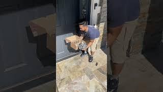 He STOLE the package on the door