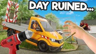 I Crashed My Truck & Had a BAD DAY in Road Maintenance Simulator