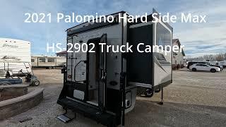 2021 Palomino Backpack Hard Side Max HS 2902 Truck Camper