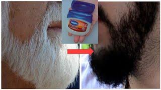 White Beard To Black Naturally With Vaseline  White Beard To Black Beard in 3 minutes 
