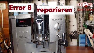 Jura Kaffeevollautomat Error 8 Problem gelöst. Empressa S9 Fehlermeldung. Brühgruppe ausbauen F8