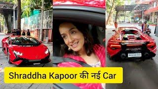 Shraddha Kapoor took her Brand New Car Lamborghini at Iskon Temple to perform Puja 