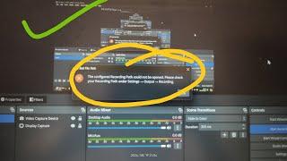 The Configured Recording Path Could Not Be Opened Problem in OBS Studio  How to fix