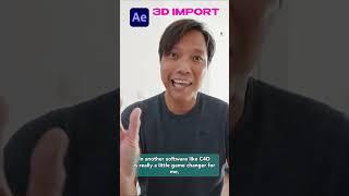 New 3D IMPORT in After Effects 2023 Useful for VFX Compositing? #shorts