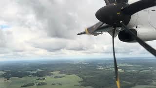 Finnair ATR 72 approach and landing to Helsinki