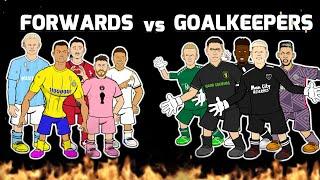 FORWARDS vs GOALKEEPERS Football Challenges Frontmen 7.5