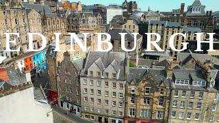 4K City of Edinburgh by Drone  Relaxing 40 Mins