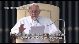 Pope Francis When families teach forgiveness they strengthen society