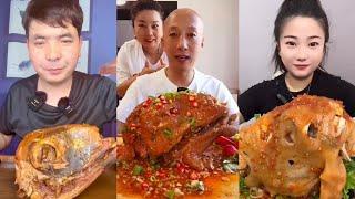 Chinese Food Mukbang Eating Show  Spiced Sheeps Head #131 P520-523