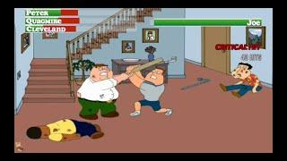 Peter Quagmire and Cleveland vs Joe...with healthbars