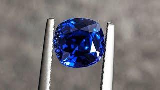 GRS certified 3.60 carat Flawless IF Unheated Vivid Royal Blue Sapphire from Madagascar