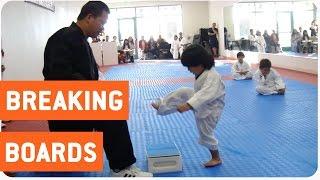 Little Boy Trying to Break Board in Taekwondo  The New Karate Kid