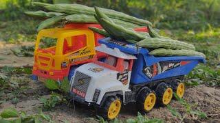 New Tractor Trolley Performance By Vegetables  tractor cartoon  Bommu Kutty 