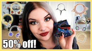Body Jewelry Haul & Septum Try On 50% Off Black Friday Sale at OuferBodyJewelry