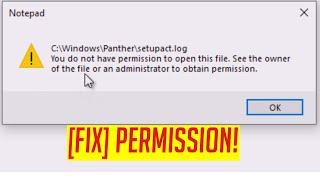 Fix You do not have permission to open this file in Windows 10