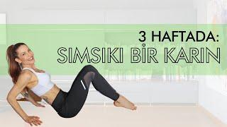 3 haftada sımsıkı bir Karın Evde eğlenceli Egzersizler