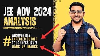 Jee Advanced 2024 Analysis  Answer key  Expected Cutoff  Marks vs rank  Jee Advance Result