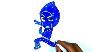 Pj Masks Night Ninja Drawing and Coloring  Pijamaskeliler Çizimi ve Boyaması