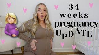 34 WEEKS PREGNANCY UPDATE - *TMI* leaky boobs? weight gain? induction?