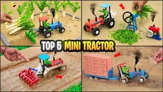 Top 5 most creative mini tractor science project videos  diy tractor videos @sanocreator