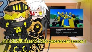 Skibidi RGB react to Noob experement season 1 #skibiditoilet #skibidimultiverse #gachalife #gacha