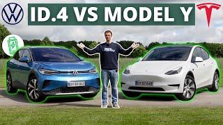 HVILKEN ER BEDST? Tesla Model Y VS Volkswagen ID.4