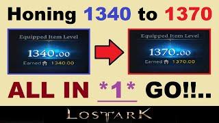 Honing from 1340 to 1370 *ALL IN 1 GO*..  Weeks of Saved Resources Silver & Gold in Lost Ark