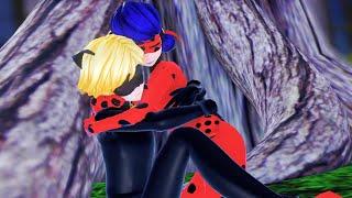 【MMD Miraculous】Ladybug calms down Chat Noir Ladybug×Chat Noir【60fps】