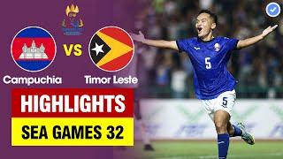 Highlights Campuchia vs Timor Leste  Bắn phá không nghỉ - phản công sắc lẹm - chủ nhà mở đại tiệc